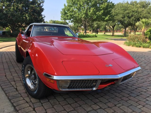 1970 Red Chevrolet Corvette Convertible