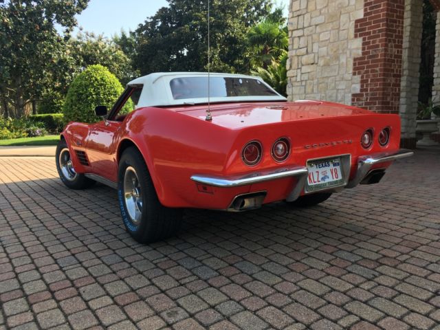 1970 Red Chevrolet Corvette Convertible