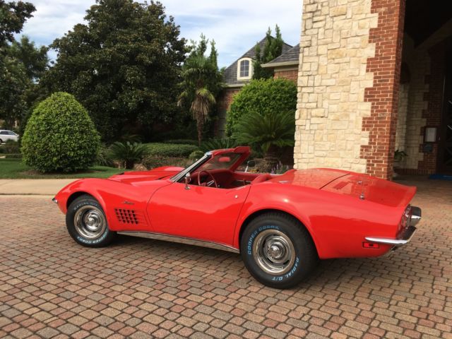 1970 Red Chevrolet Corvette Convertible