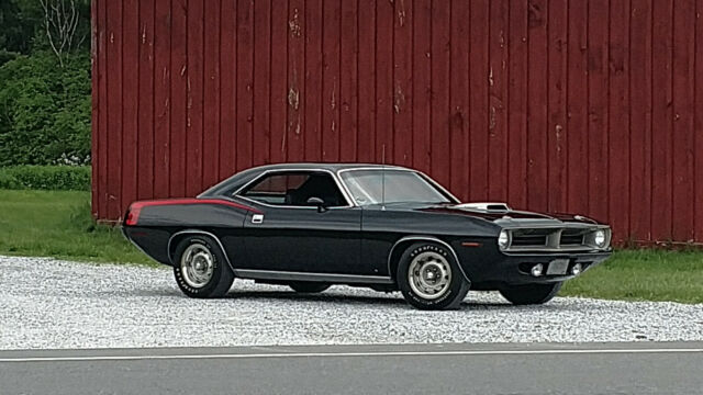 1970 Black Plymouth Barracuda Coupe