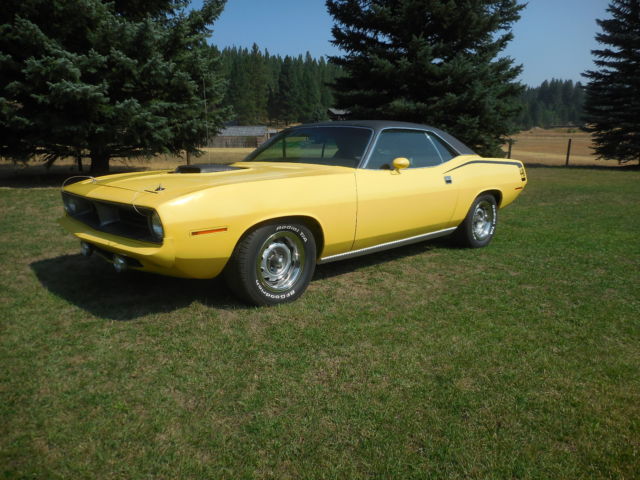 1970 yellow Plymouth Barracuda Coupe