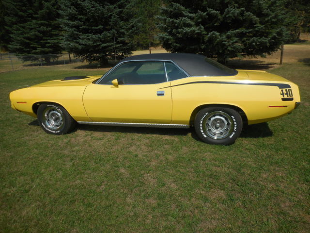 1970 yellow Plymouth Barracuda Coupe