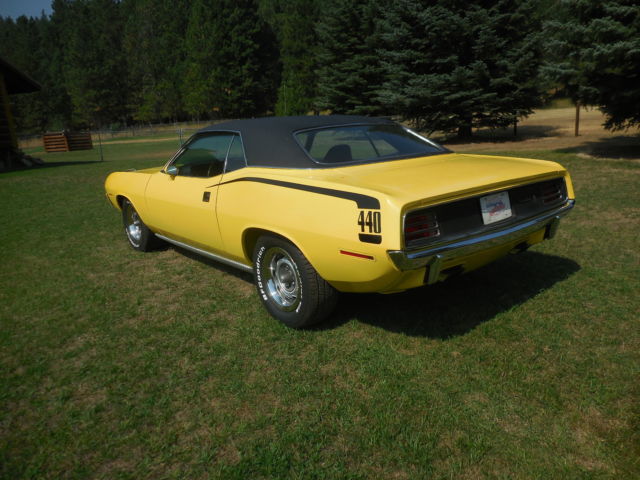 1970 yellow Plymouth Barracuda Coupe