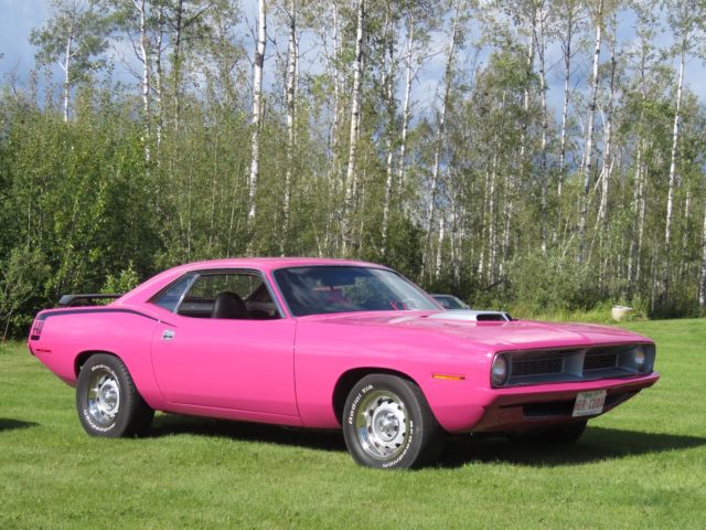1970 FM3 pink Plymouth Barracuda Coupe