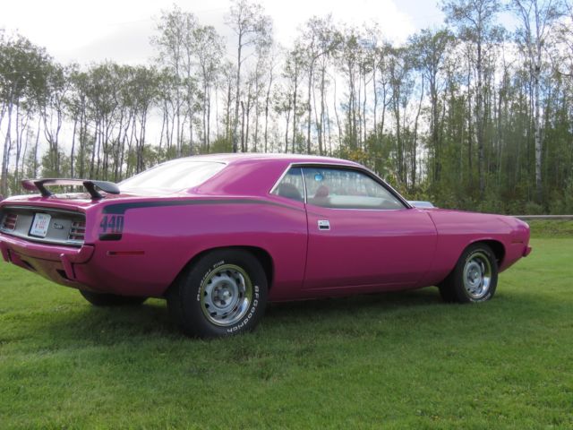 1970 FM3 pink Plymouth Barracuda Coupe