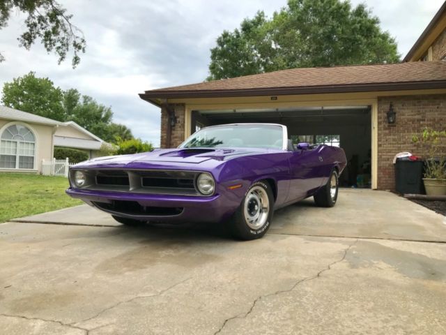 1970 Purple Plymouth Barracuda Convertible