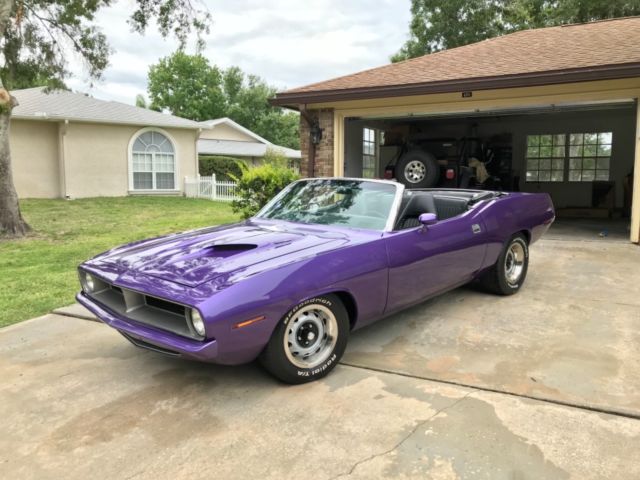 1970 Purple Plymouth Barracuda Convertible