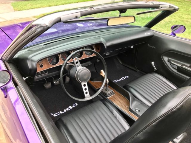 1970 Purple Plymouth Barracuda Convertible