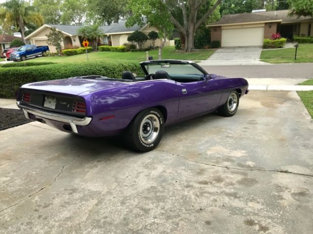 1970 Purple Plymouth Barracuda Convertible