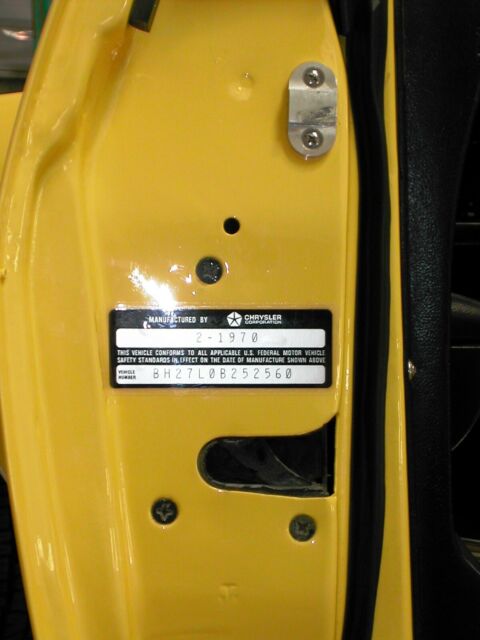 1970 Yellow Plymouth Barracuda Convertible