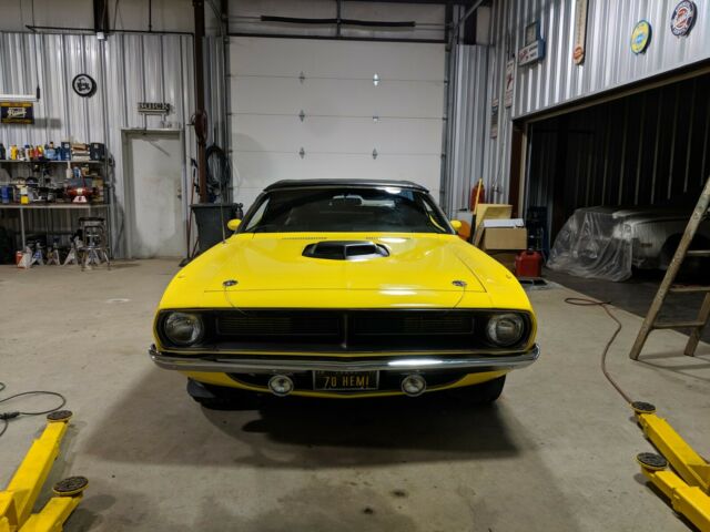 1970 Yellow Plymouth Barracuda Convertible