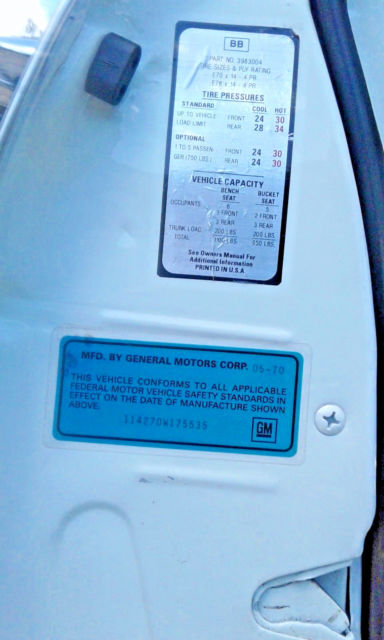 1970 White Chevrolet Nova Coupe