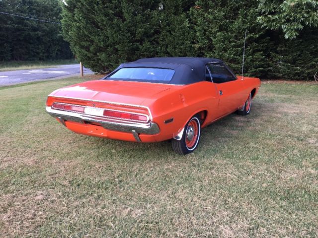 1970 Orange Dodge Challenger Convertible