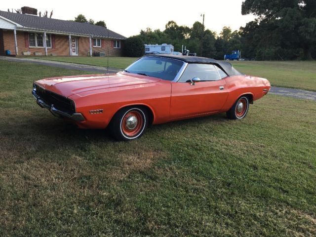 1970 Orange Dodge Challenger Convertible