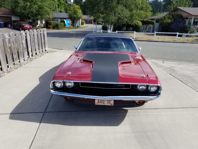 1970 pearl red Dodge Challenger Coupe