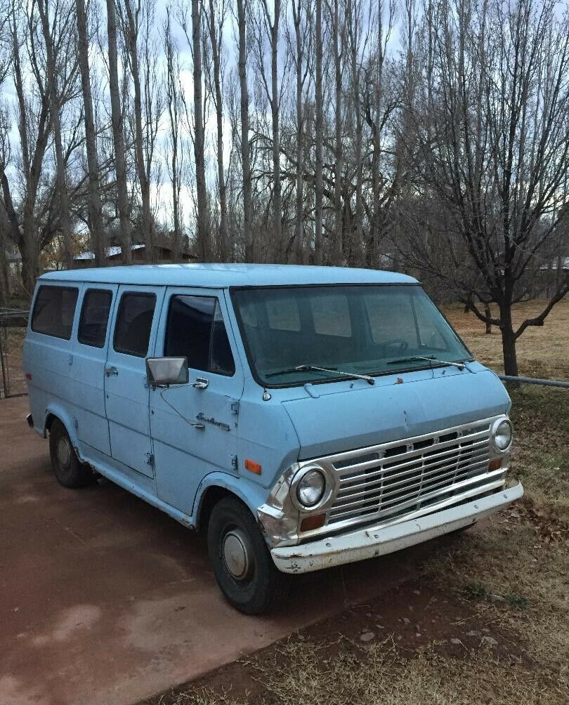 1970 Robins Egg Blue Ford E-Series Van Shorty
