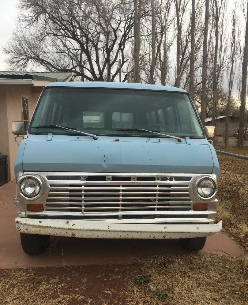 1970 Robins Egg Blue Ford E-Series Van Shorty