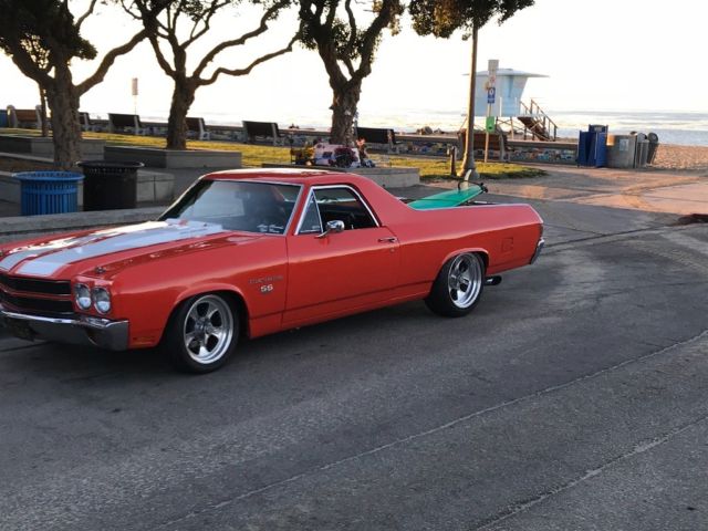 1970 Orange Chevrolet El Camino Crew Cab Pickup