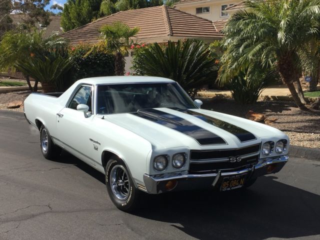 1970 White Chevrolet El Camino Pickup