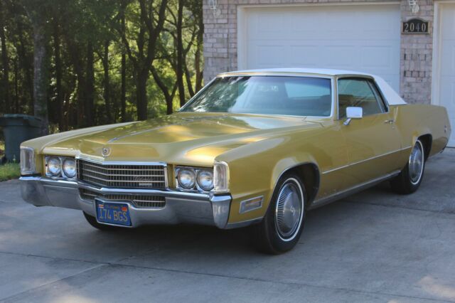 1970 Gold Cadillac Eldorado Coupe