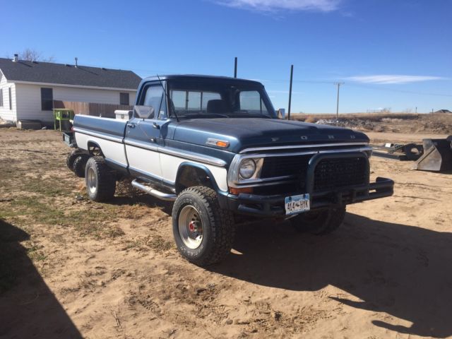 1970 Green and white Ford F-250