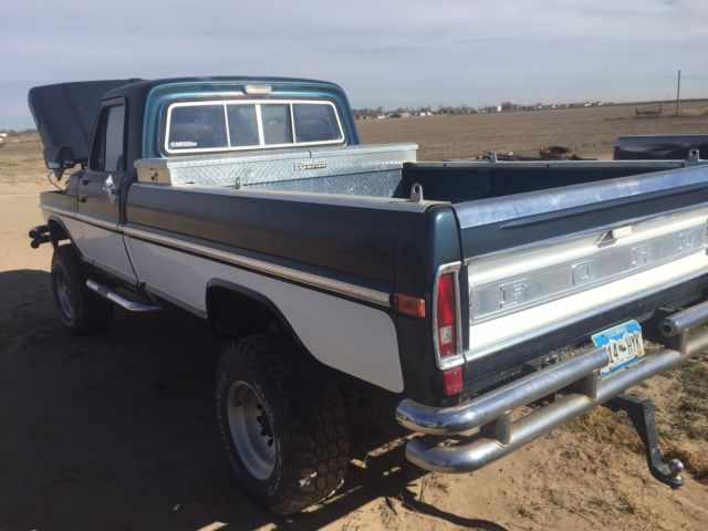 1970 Green and white Ford F-250