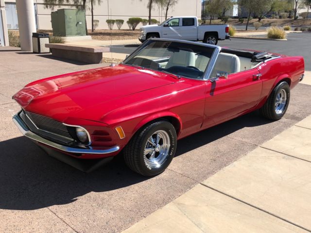 1970 Red Ford Mustang Convertible