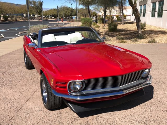 1970 Red Ford Mustang Convertible