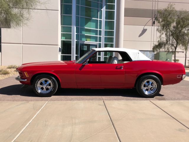 1970 Red Ford Mustang Convertible