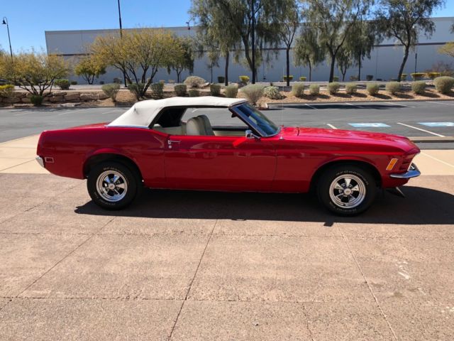 1970 Red Ford Mustang Convertible