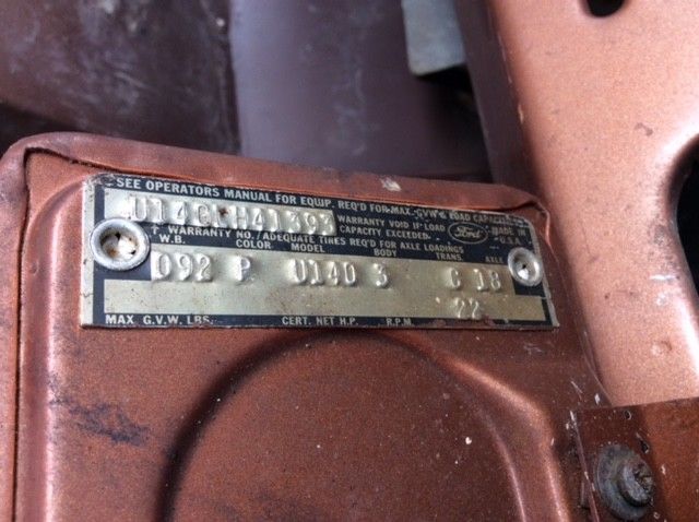 1970 Brown Ford Bronco Pick-Up