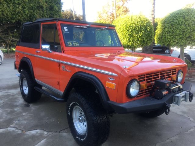 1970 bloody orange Ford Bronco Convertible