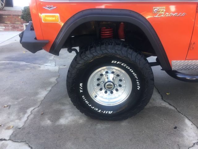 1970 bloody orange Ford Bronco Convertible