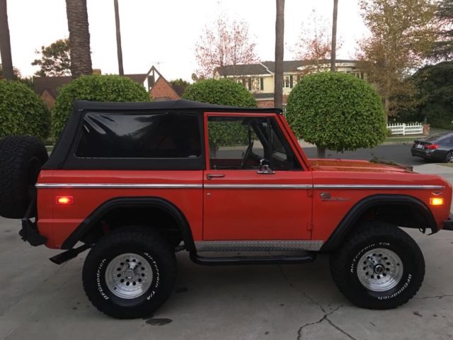 1970 bloody orange Ford Bronco Convertible