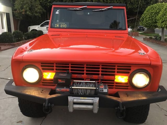 1970 bloody orange Ford Bronco Convertible