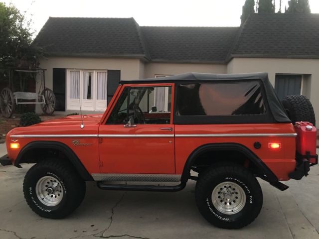 1970 bloody orange Ford Bronco Convertible