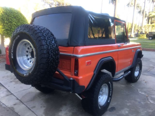1970 bloody orange Ford Bronco Convertible