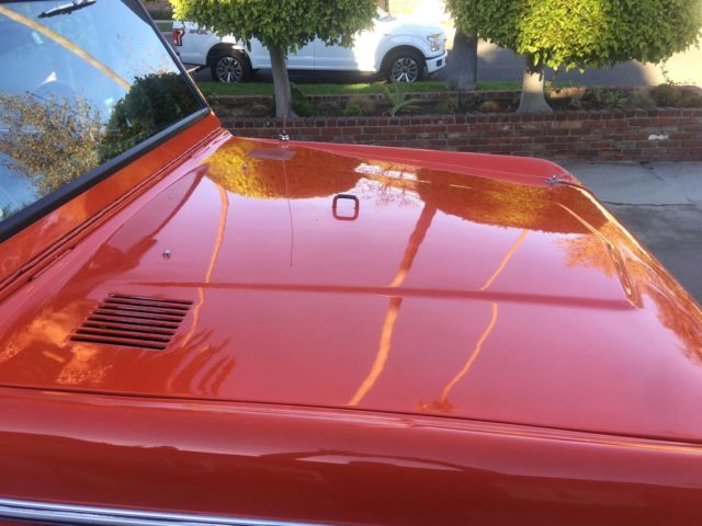 1970 bloody orange Ford Bronco Convertible