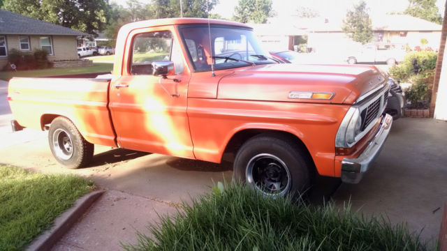1970 Orange Ford F-100 Standard Cab Pickup