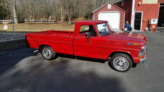 1970 RED Ford F-100 Standard Cab Pickup