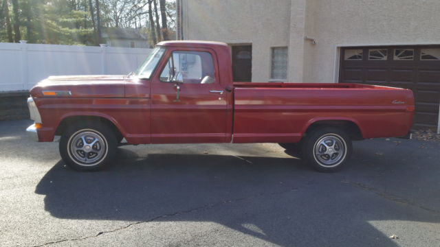 1970 RED Ford F-100 Standard Cab Pickup