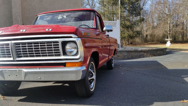 1970 RED Ford F-100 Standard Cab Pickup