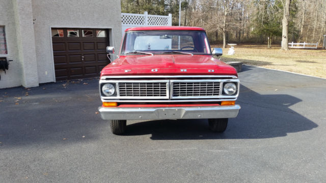 1970 RED Ford F-100 Standard Cab Pickup