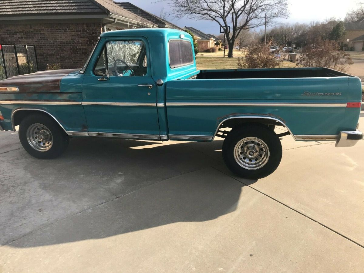 1970 Blue Ford F-100 Standard Cab Pickup