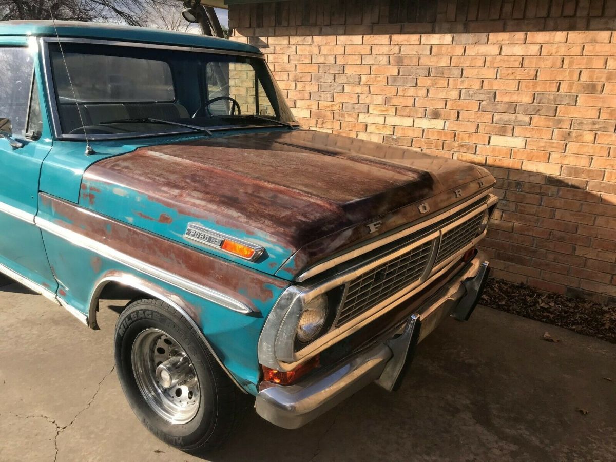 1970 Blue Ford F-100 Standard Cab Pickup