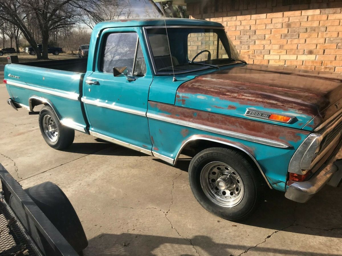1970 Blue Ford F-100 Standard Cab Pickup