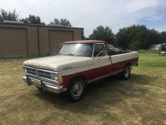 1970 Red/white Ford F-250 Standard Cab Pickup