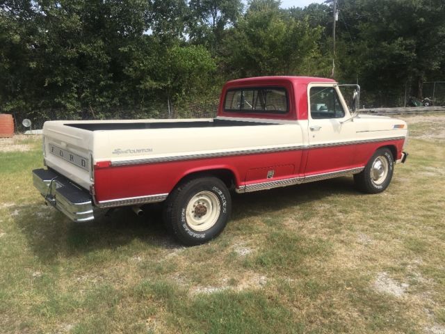 1970 Red/white Ford F-250 Standard Cab Pickup