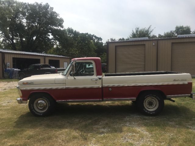 1970 Red/white Ford F-250 Standard Cab Pickup