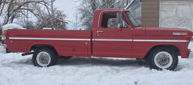 1970 Red Ford F-250 Standard Cab Pickup
